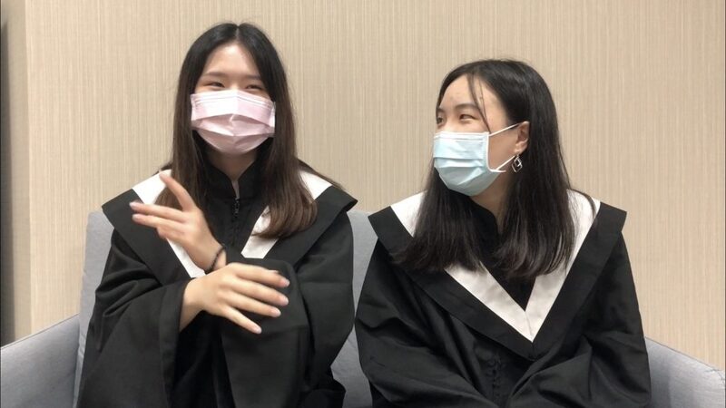 畢聯會羅渝珮、陳映樺代表畢業生致詞圖片